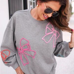 New Bow Gray Sweater